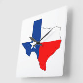 texas verenigde staten america map label shape vierkante klok (Hoek)