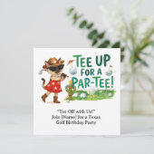 Texas Verjaardag Thema voor Cat Lovers Holiday Kaa Feestdagenkaart (Staand voorkant)