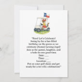 Texas Verjaardag Thema voor GOLFER Cat Lovers Kaart (Achterkant)
