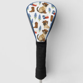 Texas verjaardagsthema voor kattenliefhebbers golfheadcover