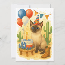 Texas verjaardagsthema voor kattenliefhebbers