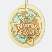 Texas Verpleegster Caduceus Keramisch Ornament (Links)