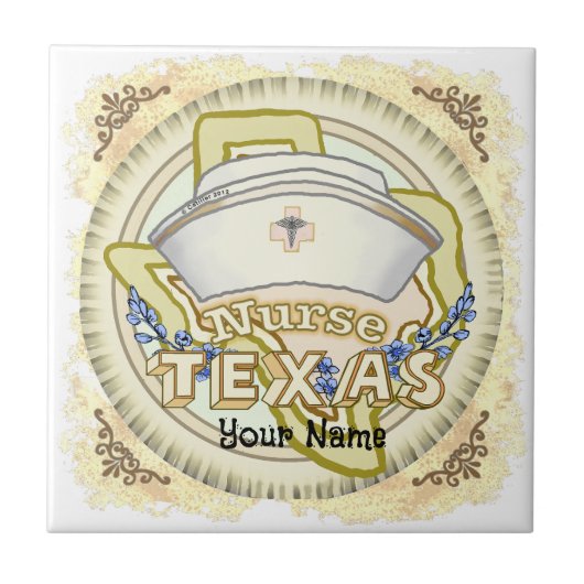 Texas Verpleegster Tegeltje (Voorkant)