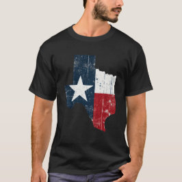 Texas Verticale Vlag Texaanse eenzame ster staat P T-shirt