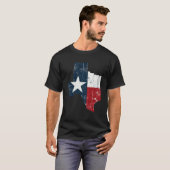 Texas Verticale Vlag Texaanse eenzame ster staat P T-shirt (Voorkant volledig)