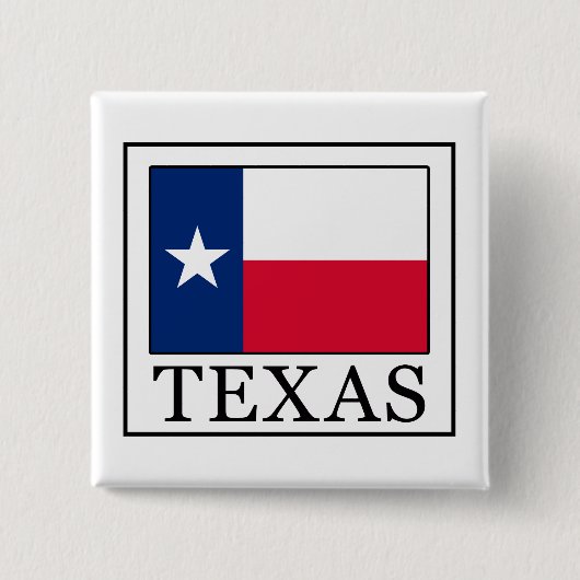 Texas Vierkante Button 5,1 Cm (Voorkant)