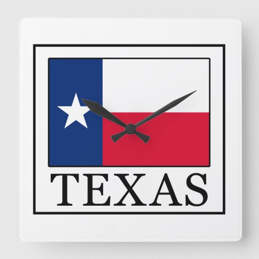 Texas Vierkante Klok (Voorkant)