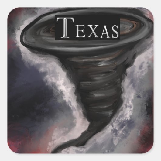 TEXAS VIERKANTE STICKER (Voorkant)