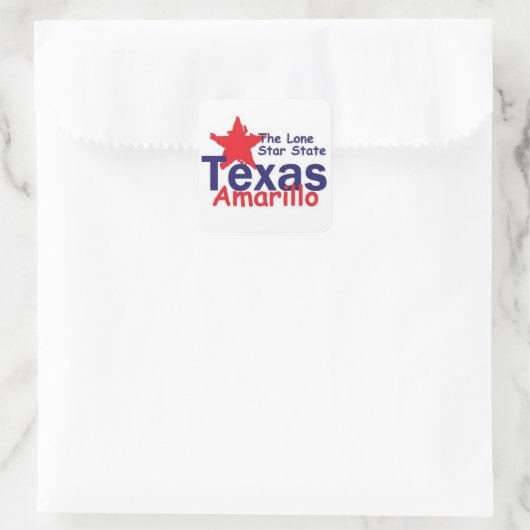 TEXAS VIERKANTE STICKER (Tas)
