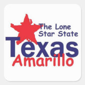 TEXAS VIERKANTE STICKER (Voorkant)