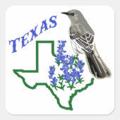 Texas Vierkante Sticker (Voorkant)