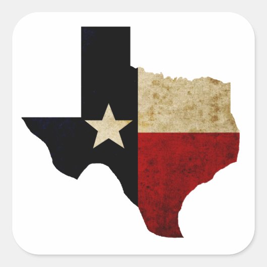 Texas Vierkante Sticker (Voorkant)