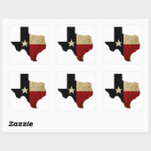 Texas Vierkante Sticker (Vel)