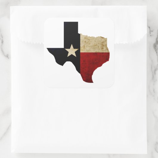 Texas Vierkante Sticker (Tas)