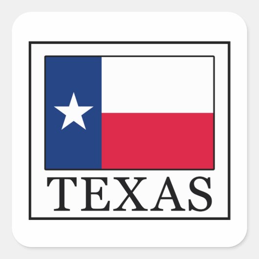 Texas Vierkante Sticker (Voorkant)