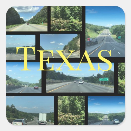 texas vierkante sticker (Voorkant)