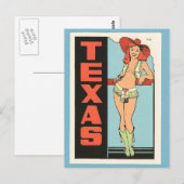 Texas vintage-briefkaart briefkaart (Voorkant / Achterkant)