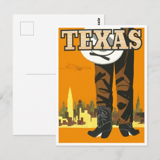 Texas vintage-briefkaart briefkaart (Voorkant / Achterkant)