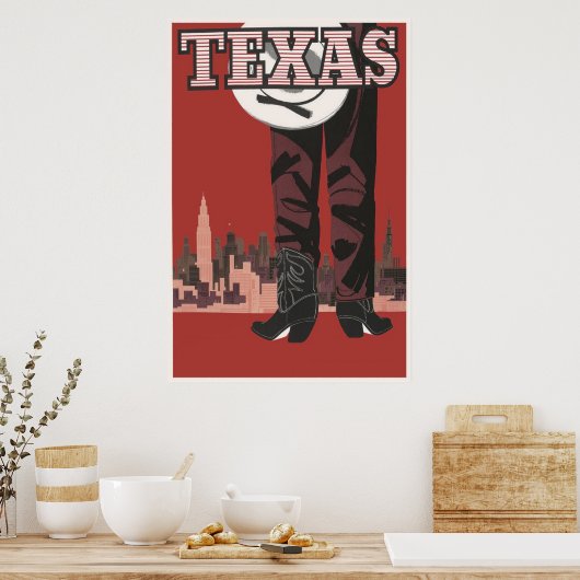 Texas Vintage Poster (Keuken)