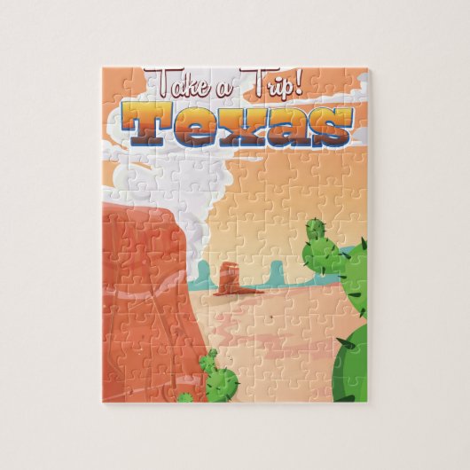 Texas Vintage Reisposter Legpuzzel (Verticaal)