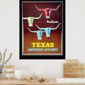 Texas Vintage Reisposter Poster (Keuken)