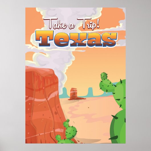 Texas Vintage Reisposter Poster (Voorkant)
