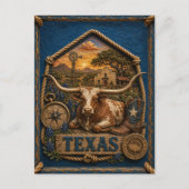 Texas Vintage Reizen Briefkaart (Voorkant)