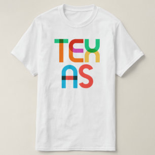 Texas Vintage Retro Kleurrijke 80s Pop Art T-shirt