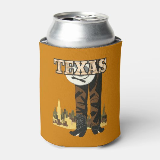 Texas Vintage Travel koelbox Blikjeskoeler (Blikje Voorkant)