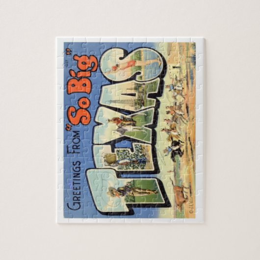 Texas Vintage Travel Legpuzzel (Verticaal)