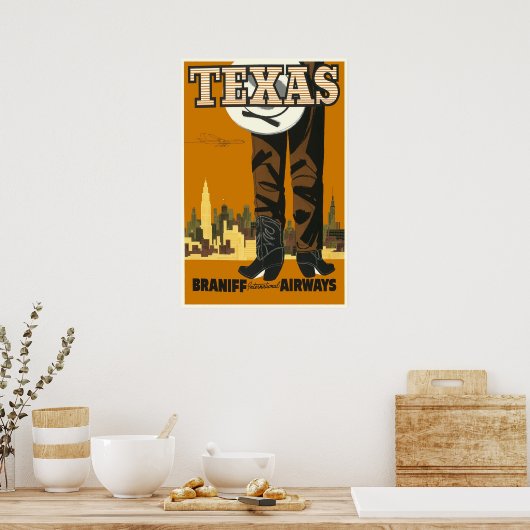 Texas - Vintage Travel Poster (Keuken)