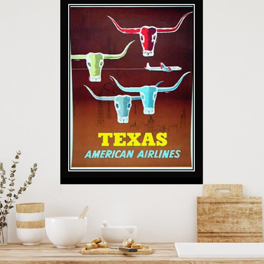 Texas Vintage Travel poster (Keuken)