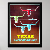 Texas Vintage Travel poster (Voorkant)
