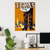 Texas ~ Vintage Travel Poster (Thuiskantoor)