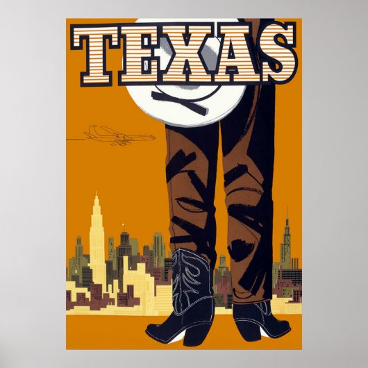 Texas ~ Vintage Travel Poster (Voorkant)