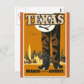 Texas - Vintage Travel Poster Art Briefkaart (Voorkant / Achterkant)