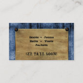 Texas Visitekaartje Blue Denim Jean Star (Achterkant)