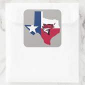 Texas Vist Vierkante Sticker (Tas)