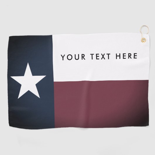  Texas vlag aangepast golfcadeau Golfhanddoek (Horizontaal)