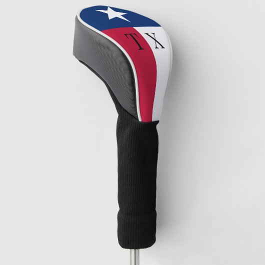 Texas vlag aangepaste monogram golfhoofdbedekking golfheadcover (Schuin)