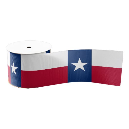 Texas Vlag & Amerika Staten VS reizen/sporten Grosgrain Lint (Spoel)