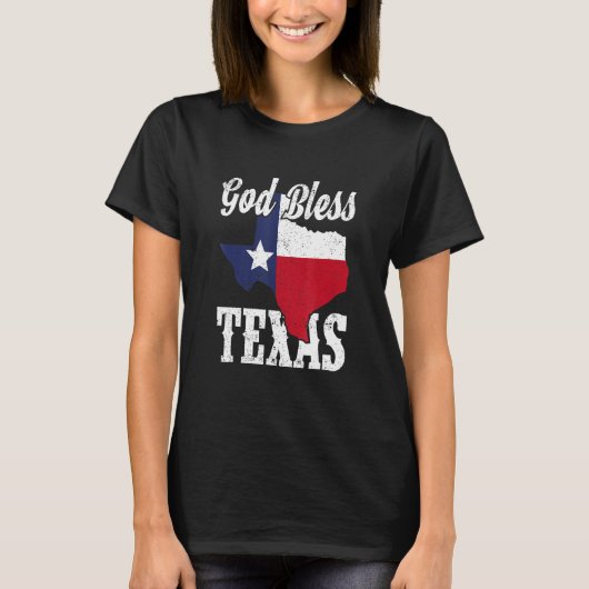 Texas Vlag Amerikaanse staat Patriottisch Texaans T-shirt (Voorkant)