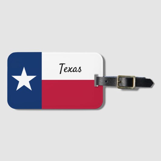 Texas vlag bagagelabel (Voorkant (horizontaal))