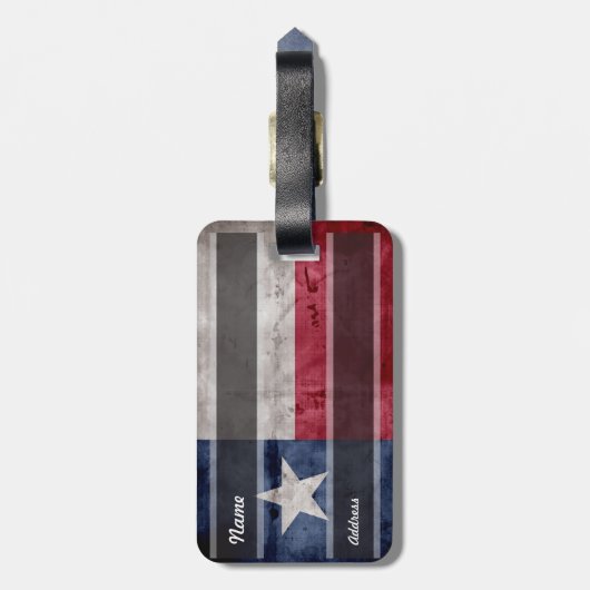  Texas-vlag Bagagelabel (Achterkant verticaal)