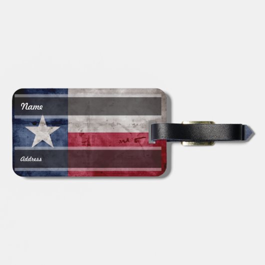  Texas-vlag Bagagelabel (Achterkant horizontaal)