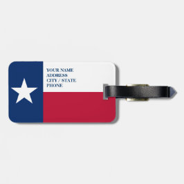 Texas vlag bagagelabels voor tassen en koffers