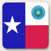 Texas vlag bier onderzetter (Voorkant)