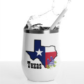 Texas Vlag & Bloem Bluebonnet met Aangepaste Naam