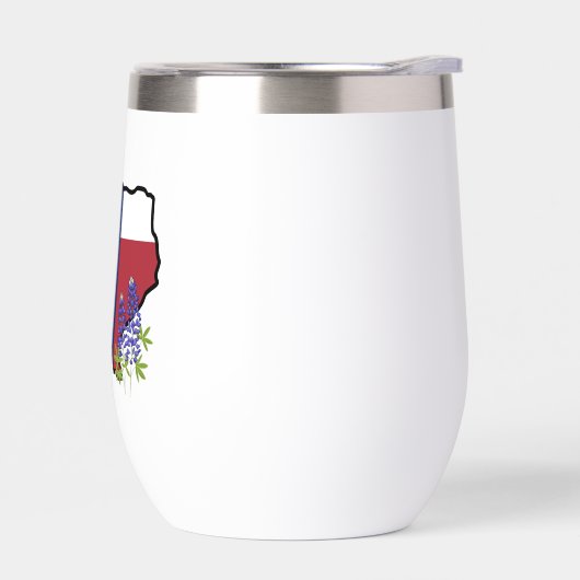 Texas Vlag & Bloem Bluebonnet met Aangepaste Naam (Links)