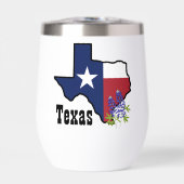 Texas Vlag & Bloem Bluebonnet met Aangepaste Naam (Voorkant)